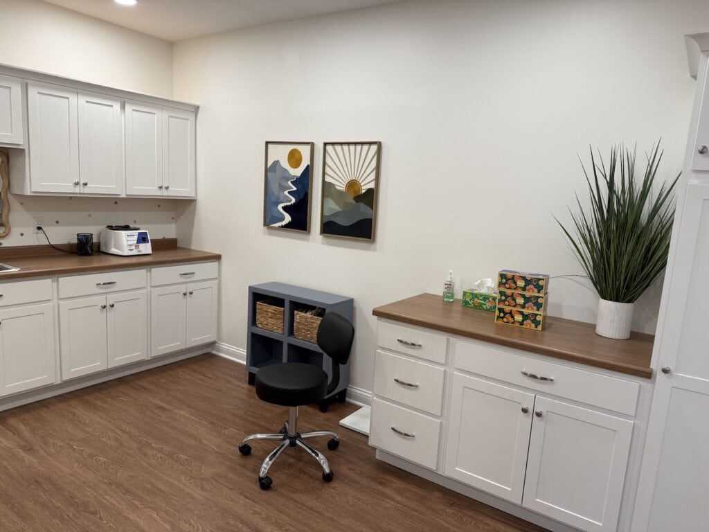 Inside the medical suite